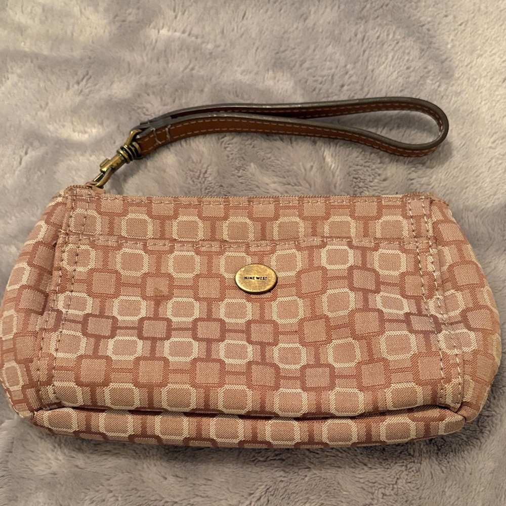 NINE WEST COSMETIC POUCH CLUTCH WITH MIRROR